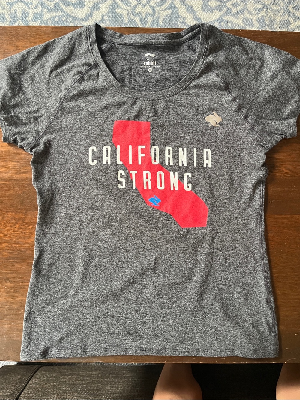 Rabbit California Strong Graphic Tee - Charcoal/Red